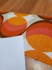 Awesome Rare Vintage Mid Century Retro 70s 60s Apricot Pink Swirl Spheres Fabric