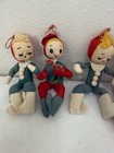 Vintage Japan Pixie Knee Hugger Elf Ornaments Lot Of 5