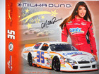 Milka Duno Signed 2013  35 Canty Venturini Chevy Menards Arca 8x10 Hero Card