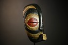 African Antique Carved Wooden Mask Unique Luba Songye Wall Decor Art-g4592