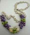 Vintage Momo Shell Lei Hand Made By Native Hawaiian Necklace Floral Ceremonial