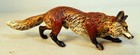 Vintage Fritz Bermann Hallmarked Vienna Bronze Fox Painted Sculpture figurine