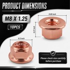 10pcs M8  1 25 Exhaust Manifold Nut essential Exhaust Manifold Gasket Nut Re