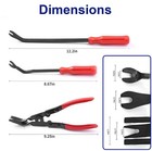 3pc Auto Clip Pliers Set Fastener Remover Car Trim Rivet Removal Pry Tool Red Us