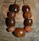 Ancient Excavated Carnelian   Agate Handmade Stone Beads From Mali African Trade