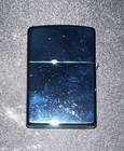 Harley Davidson Ghost Blue Flame Zippo Lighter Used Good Condition