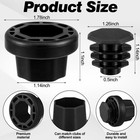 Teyva Daily 2 Pcs Lacrosse Sliding End Cap Lacrosse Stick Butt End Caps Hocke   