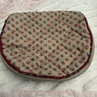 Vintage Travel Sewing Kit Quilted Zipper Case Needles Set Rosebud Mini Print