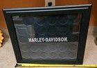 Harley Davidson Poker Chip Collectors Display Frame Holds 26 Chips Pre-owned 