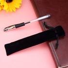 100pcs Velvet Pen Pouch Drawstring Pen Bag Single Pen Sleeve For Business Office