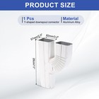Downspout Gutter Y Shape Connector 2x3 Square Downspout Y Diverter  right
