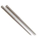 Solid Titanium Ice Pick 9 25 Inches Long Sharp Tip Scalloped Handle Lanyard Hole