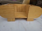 Tommy Bahama Logo Rum Bar Bamboo Caddy Wood Napkin Straw Holder Tiki Bar Patio