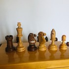 Vintage German Wooden Chess Set With Foldable Board- 3 5 8  King B9