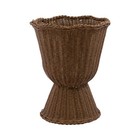 My Texas House 14    Brown Woven Urn Planter Scalloped Rim W  Inner Liner