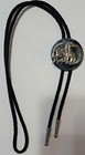 Vintage Cowboy Bucking Bronco Bolo Tie Western Rodeo Silvertone