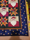 Vintage Handmade Patchwork Christmas Quilt Wall Hanging Santa Claus 26   26  