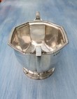 Solid Silver Art Deco Octagonal Sugar Bowl Two Handle By Adie Bros Bham 1932