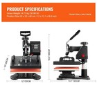 12x10 Heat Press Machine Swing Away Sublimation T-shirt Transfer Digital 650w