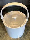 Vintage Mid-century Modern Insulated White Ice Bucket