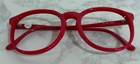 Vintage Taxi Eyeglass Frames 54-22 Red Round Non-prescription Plano Lenses