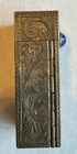 Vintage  Italian  800  Silver Lipstick Holder W mirror Etched Metal  Cabochon