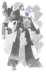 Megatron Watercolor Painting Art Print poster Transformers Decepticons Free S h 