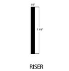 Cap A Tread White 47  L X 1 2  D X 7-3 8  Height Stair Riser Laminate Trim