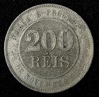 Brazil Copper-nickel 1895 200 Reis 32 Mm  Km  493  27 819 