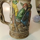 Shirley Ceramics Beer Stein Vintage German Hunting Tavern   Mc