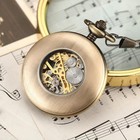 Mens Pocket Watch Mechanical Black Steampunk Skeleton Men Women Pocket Watch