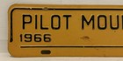 1966 Pilot Mountain Nc License Plate Topper City Town Vintage Tag Metal Carolina