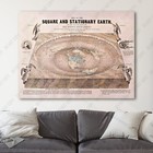 Flat Earth Map Canvas Wall Art Print