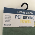 New Life Is Good Pet Drying Towel Dog Ultra Absorbent Microfiber Green Leaves