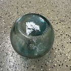 Light Blue Round Glass Bottle   Wide Lip