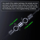 100 50x Rolling Barrel Swivel 220 Lb Fishing Swivels Solid Ring   3 0  