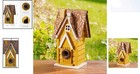 Distressed Yellow Wooden Cottage Birdhouse For Indoor outdoor Use - 1 76 Lbs