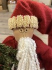 Primitive Santa Claus Fabric Doll Sitting Home Decor Christmas Holiday Decor 