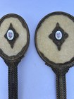 Vintage Ornate Floral Filigree Dresser Vanity Set Two Pieces Brush Mirror