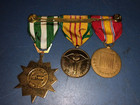 3 Vietnam War Us Army Service Medals Grouping