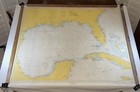 Vintage 1964 Gulf Of Mexico Nautical Chart 411 Map Uscg Hand Stamped 35 x43 