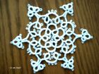 Tatted Christmas Snowflake Ornaments  Two  Lace  Tatting  Stocking Stuffers