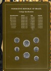 Coin Sets Of All Nations Brazil Wcard 1984-1985 Unc 500 200 100 1 Cruzeiros 1985