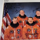 Nasa Crew Of Space Shuttle Mission Sts-48 Vintage Photo Signed By Entire Crew