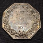 Founded 1837 France Silver Jeton Coin 1800s Pithiviers Savings Bank Rare