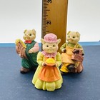 1991 Vintage Miniature Pig Figurines Jc Anthropomorphic Set Of 3 Farmhouse Decor
