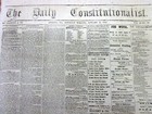 Rare 1864 Augusta Ga Confederate Civil War Newspaper W Jewish Slave Dealer Adve 
