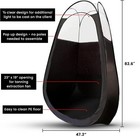 Large Deluxe Black Spray Tanning Tent With Carry Bag With Clear Window