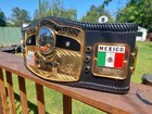 Nwa World s Heavyweight Title Belt  24k Gold  Real Leather Wrestling Wcw Wwe 