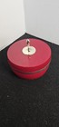 Vintage Vanity Powder Box   Puff Avon Charisma Beauty Dust Red And Gold  empty 
